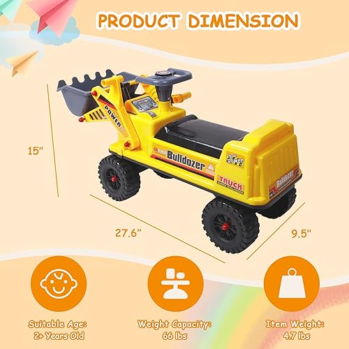 Miniatura 6 de COLOR TREE Vehículo de construcción de tractor de juguete Bulldozer para niños