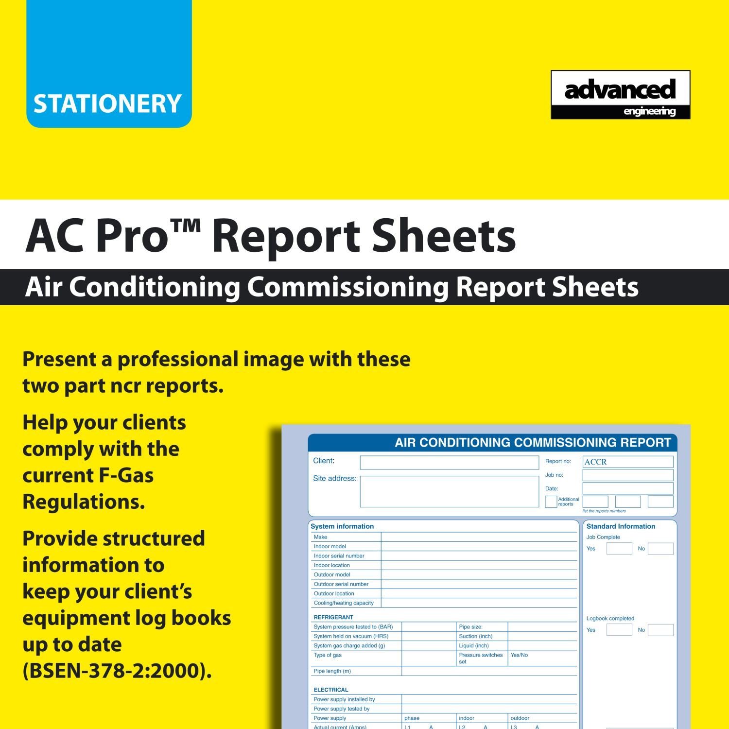 Air Conditioning Commissioning Report Pad
