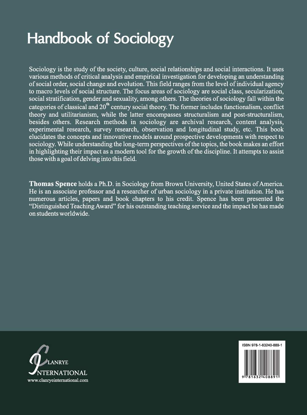 Handbook of Sociology