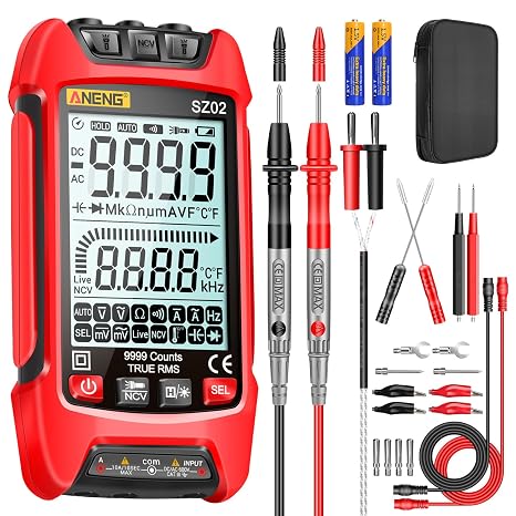 ANENG SZ02 Digital Multimeter Tester, TRMS 9999 Count Auto Range Volt Meter