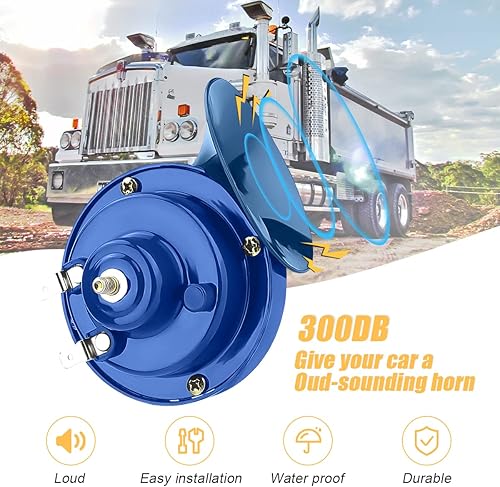 Vista 49 de 2 bocinas de tren súper ruidosas, caracol eléctrico de aire para automóvil, doble bocina, kit de repuesto de bocinas de aire impermeables de 12 V