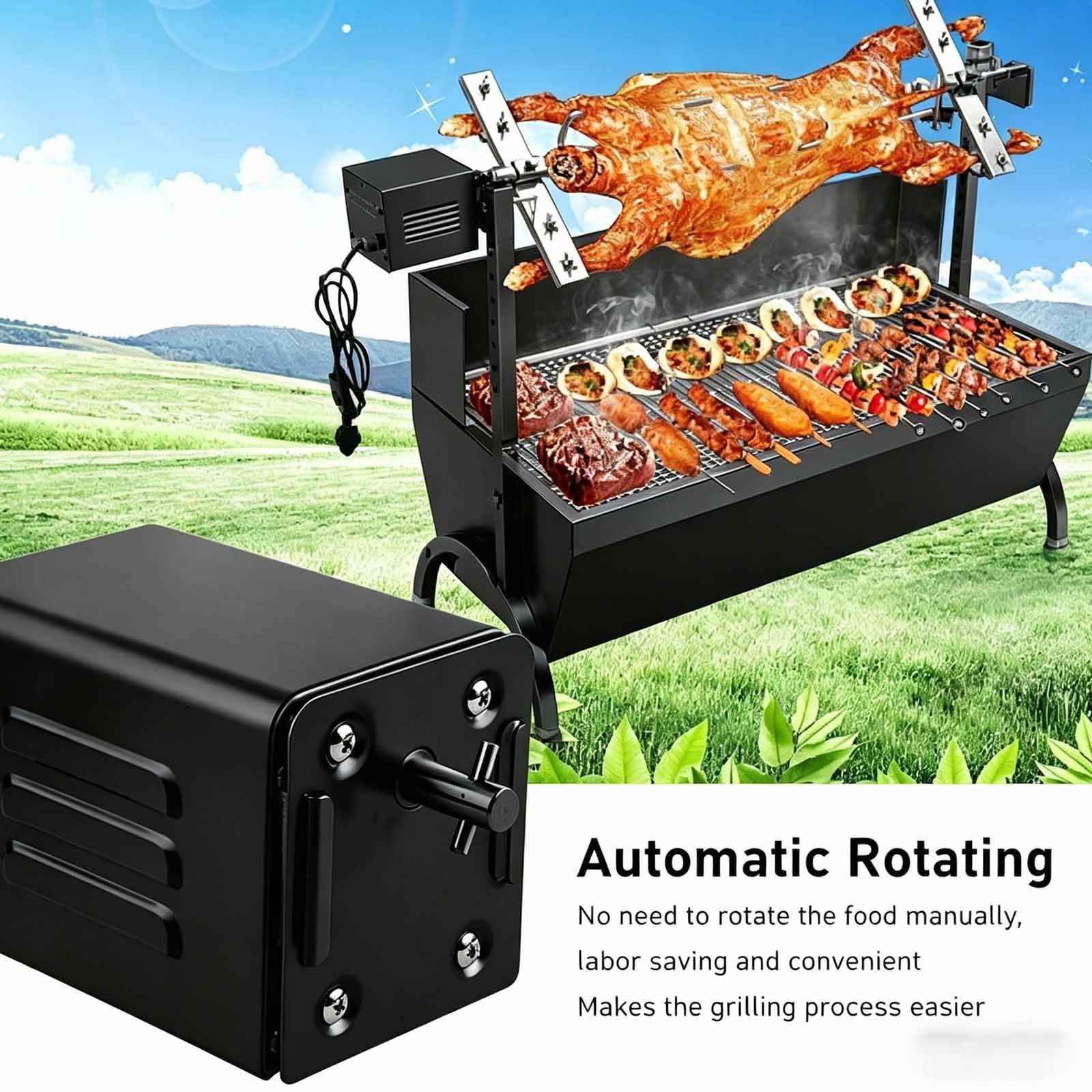 Silnik Rożna BBQ, Automatyczny System Napędu Rożna O Wysokim Momencie