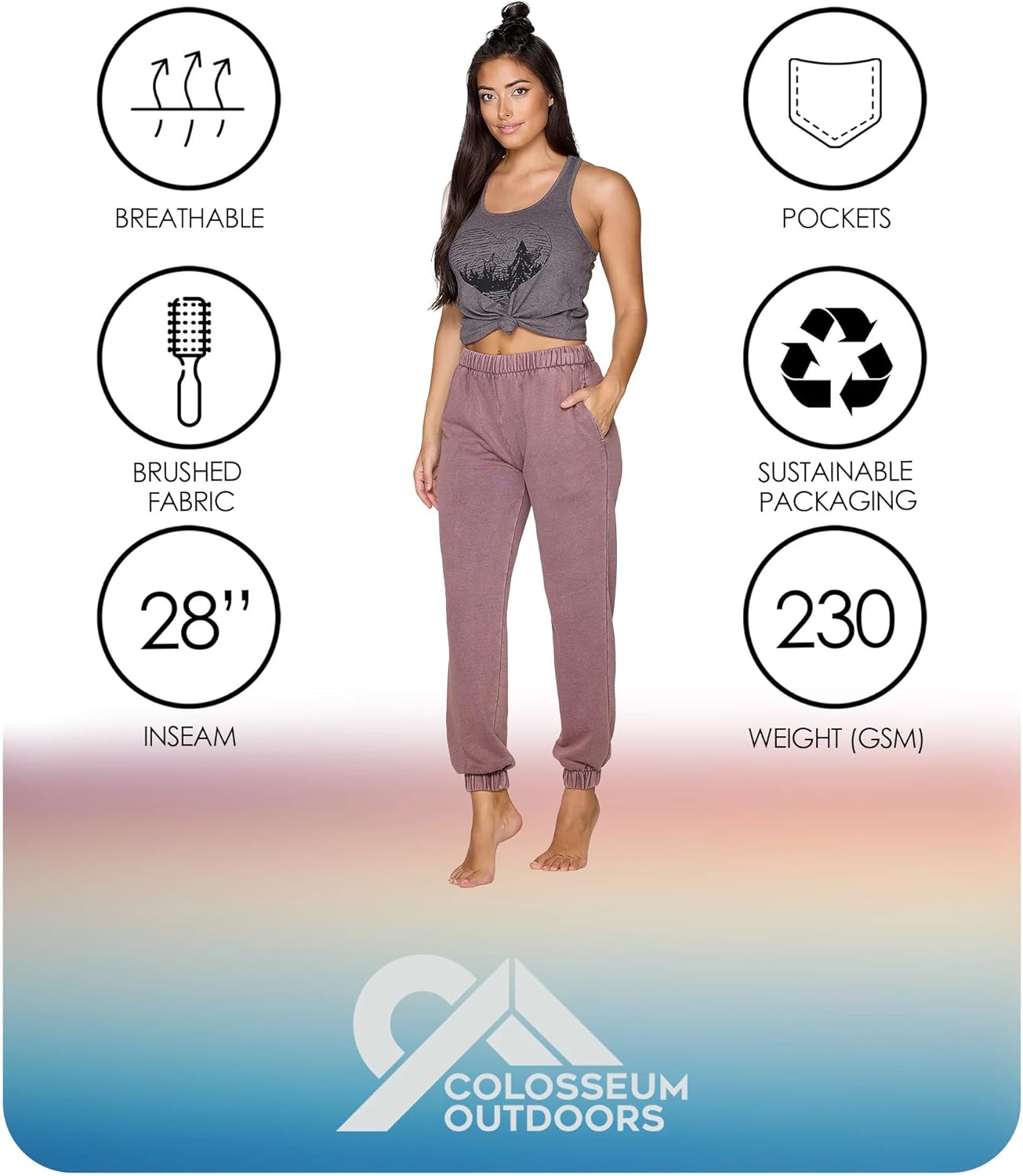 COLOSSEUM Active Women's Aubrey Comfy Fleece Jogger Pant with Pockets - Image 5