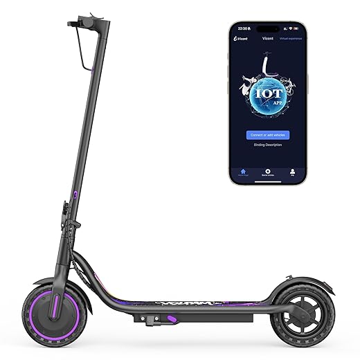 VOLPAM Adult Electric Scooter, 350W/500W Powerful Motor, 8.5"/10" Solid Tires, 19/21Mph, 28-21Miles Max Range, Dual Braking