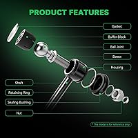 Vista 5 de AUQDD K750188 K750189 Enlace estabilizador de barra estabilizadora delantera compatible con 12-15 Chevy Captiva Sport, 10-17 Equinox / 10-17 GMC