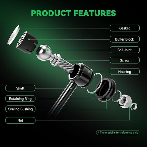 Miniatura 5 de AUQDD 2 unidades K7422 (para modelos 4WD) barra estabilizadora delantera enlace compatible con 2005 2004 2003 2002 Do-dge Ram 1500