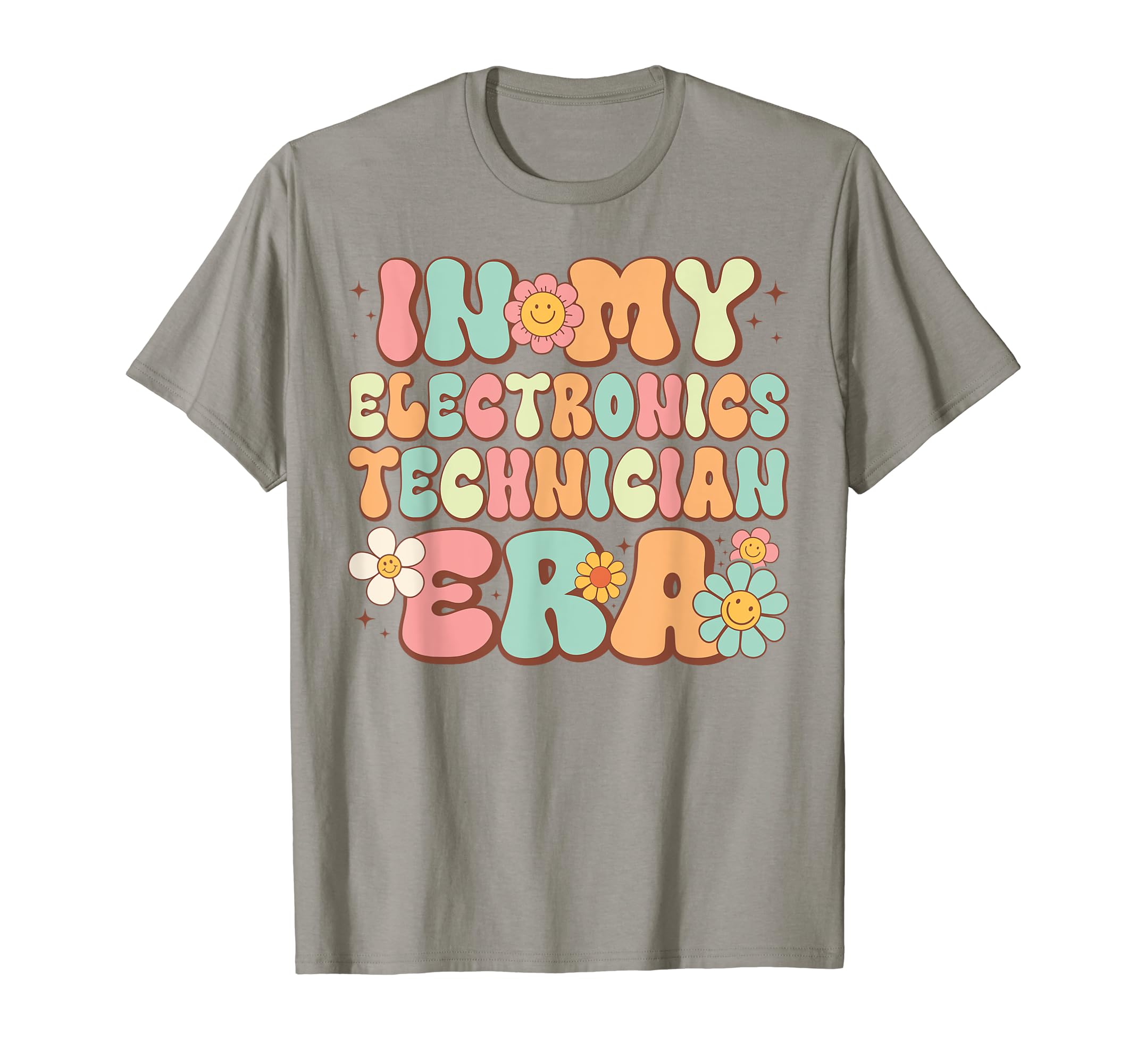 Groovy in My Electronics Technician Era Funny Retro Gifts T-Shirt