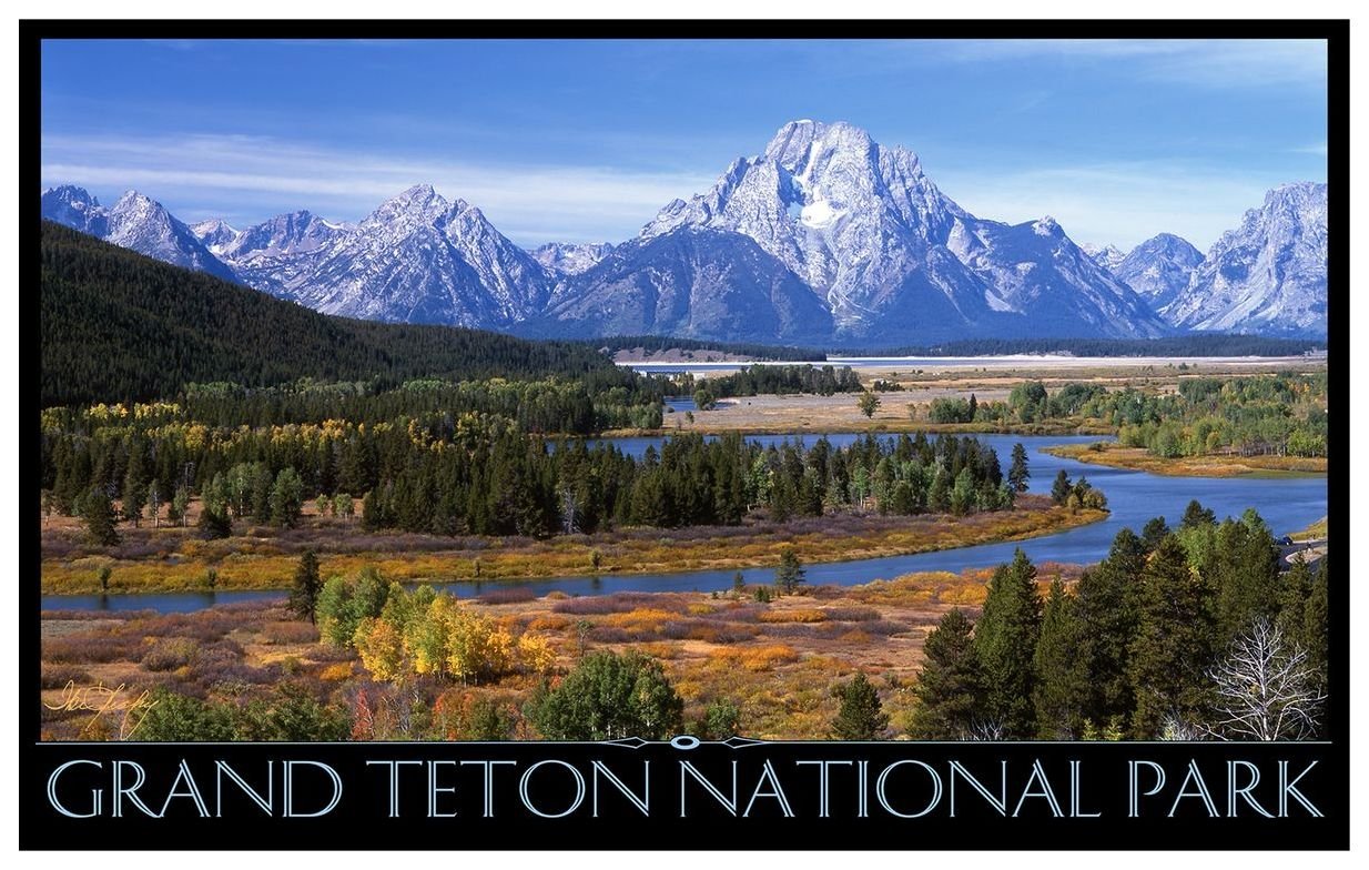 Grand Teton National Park Giclee Art Print Poster from Photograph by Artist IKE Leahy 12" x 18"