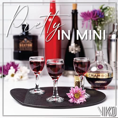 Miniatura 3 de Vikko Vasos de chupito de 1.75 onzas, juego de 12 vasos de licor pequeños con tallo, vasos de alcohol, vasos de barra de tequila duraderos para