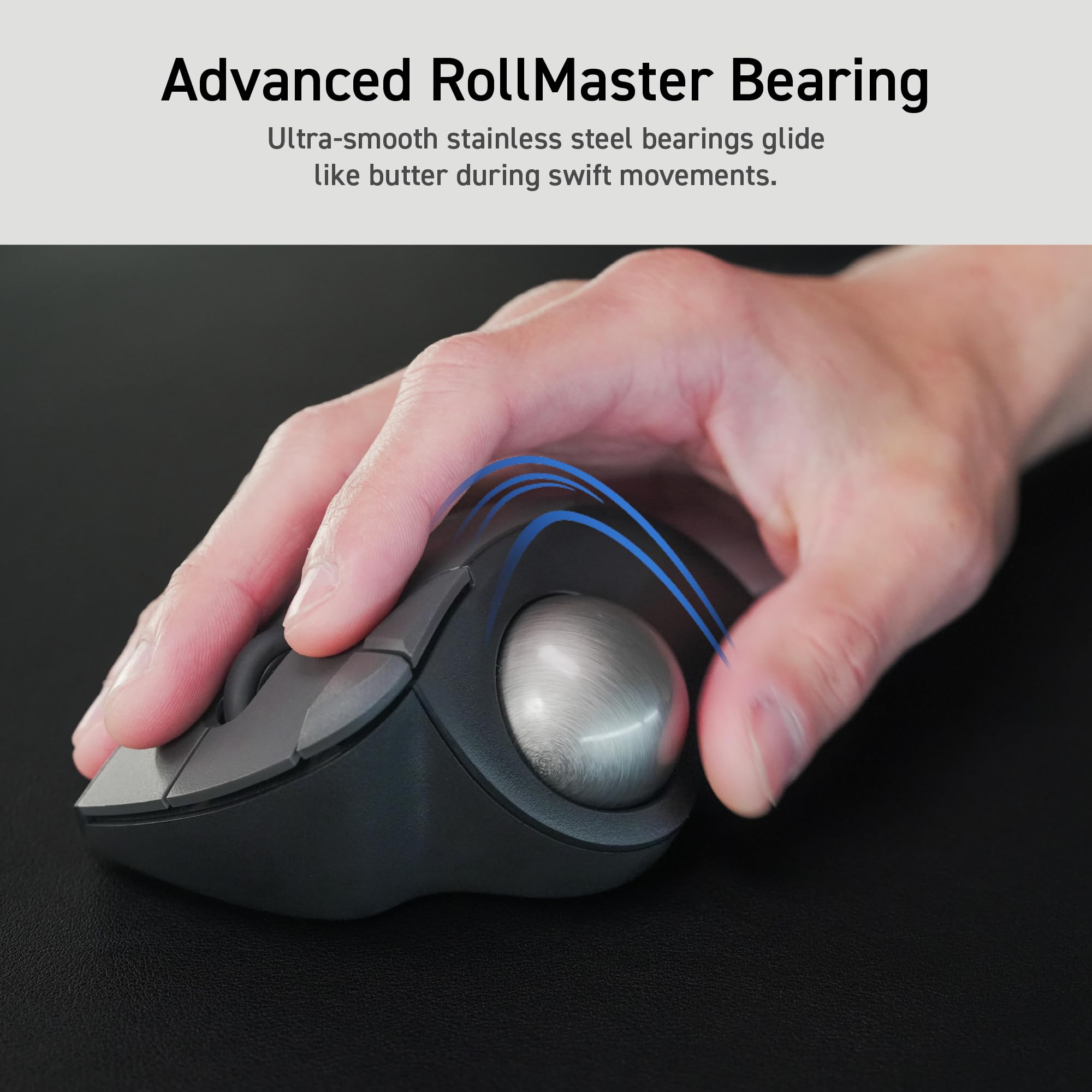 Elecom ist - Ratón Trackball inalámbrico, Bluetooth, diseño ergonómico, rodamiento de Bolas, PC/portátil, Windows 11/MacOS, iPadOS/Android, Negro M-IT11BRBK