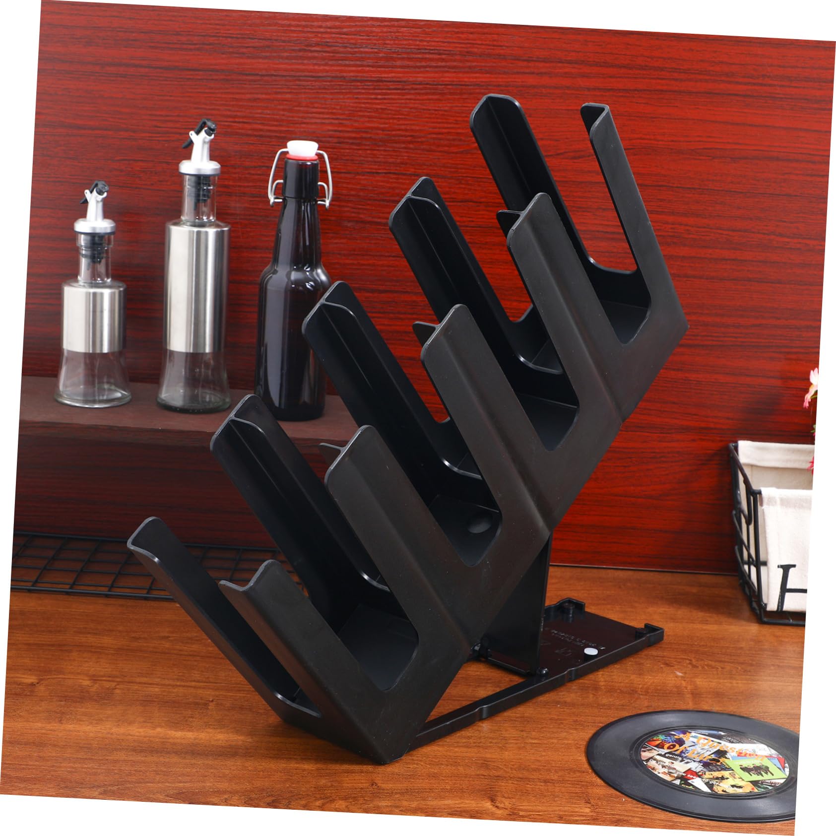 Verstellbarer Pappbecherhalter Becher Organizer Regal Präsentationsständer für Einwegbecher Faltbar Schwarz für Café und Küche