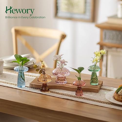 Miniatura 4 de Hewory Estaciones de Propagación de Hongos de Vidrio: Conjunto de 5 Frascos de Propagación Únicos Plantador de Vidrio para Plantas de Interior