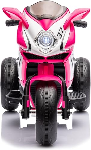 Miniatura 3 de Tamco - Motocicleta recargable, para niños de 3 a 4 años con pedal de arranque, música, luces, ruedas de iluminación (rosa)