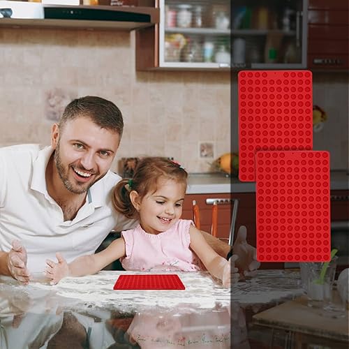 Miniatura 6 de Mini molde redondo de silicona, 2 moldes de golosinas para perros, molde antiadherente de 296 cavidades para chocolate, fondant, dulces, galletas,