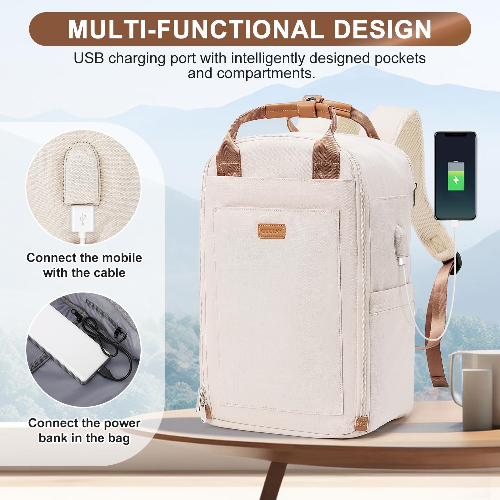 SZLX Borse da Viaggio 45x36x20 Zaino Easyjet Donna Zaino Ryanair 40x20x25 Bagaglio a Mano Zaino impermeabile uomo trekking, Borsa da Viaggio Cabina aereo Zaino per Laptop con Porta di ricarica USB