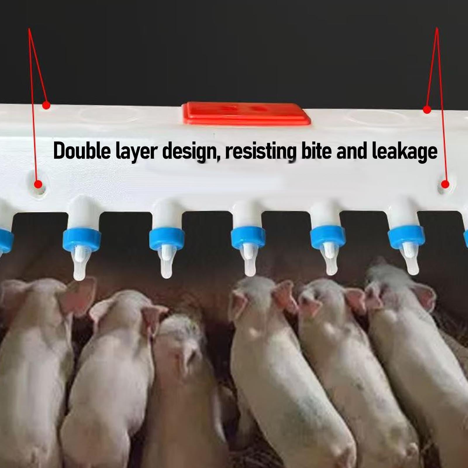 9 Pupturadores Alimentador de Leche de Animales Pequeños, Botella de Alimentación de Cordero con Pezones, Botella de Enfermería de Cordero para Animales de Granja, Cabra, Lechón