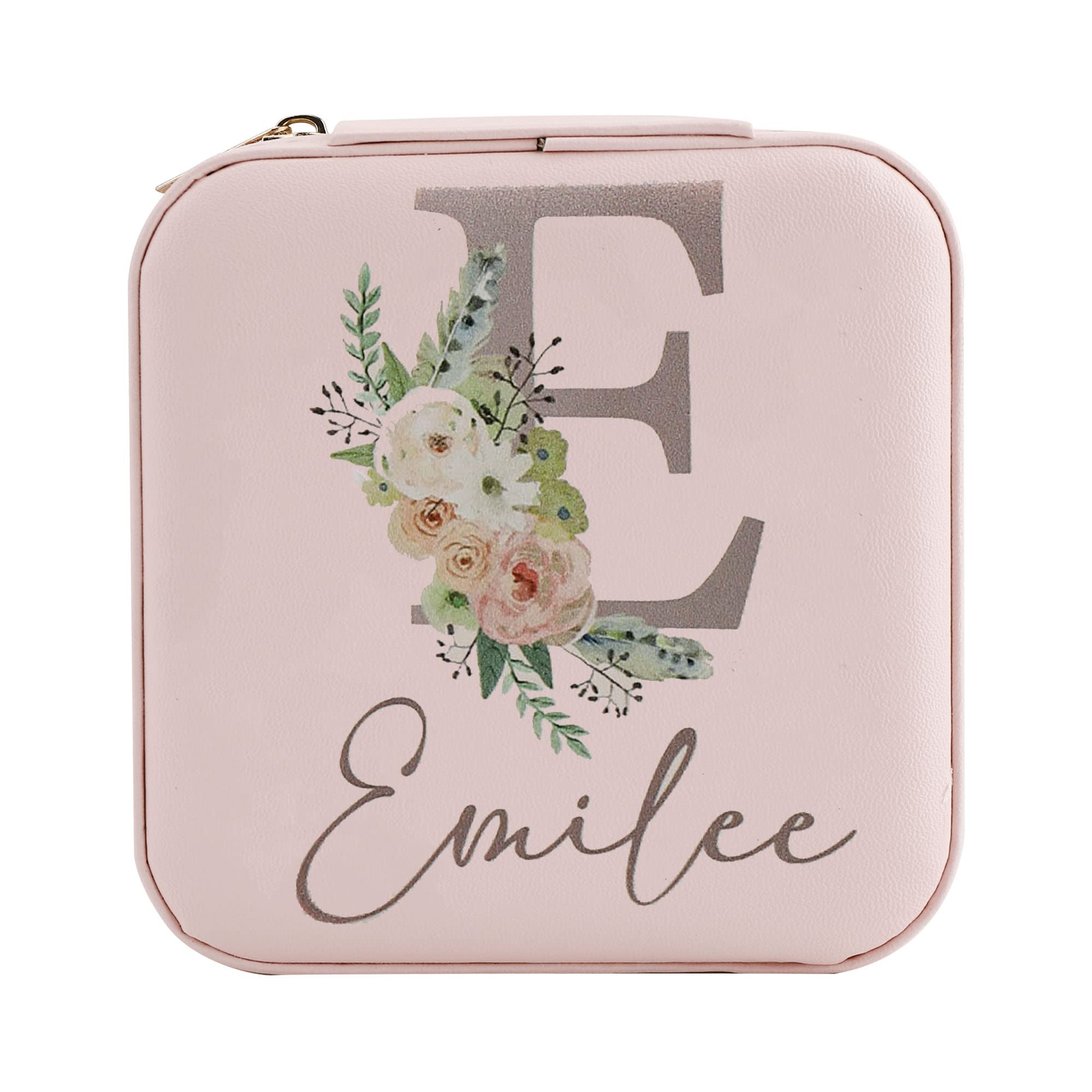 Boîte à Bijoux En Forme De Fleur De Naissance, étui à Bijoux De Voyage Personnalisé, Boîte à Bijoux Avec Fleur De Mois De Naissance, Petit