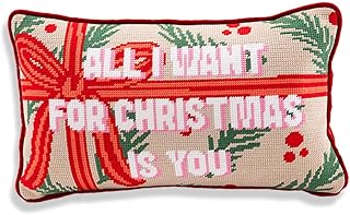 FURBISH Needlepoint Decorative Throw Pillow - All I Want - 9
