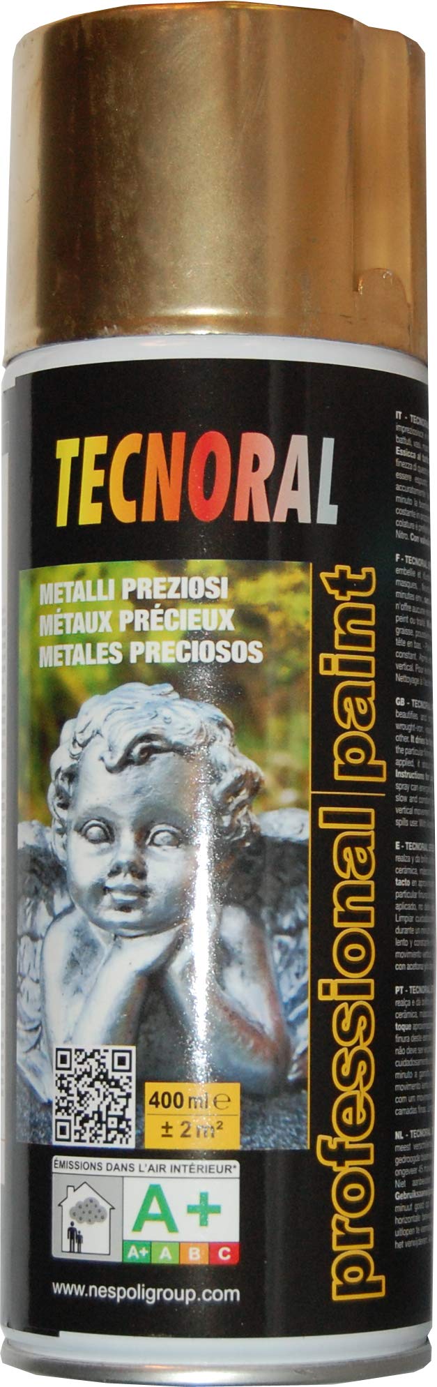 NESPOLI Bombe de peinture aérosol Or Brillant 400 ml