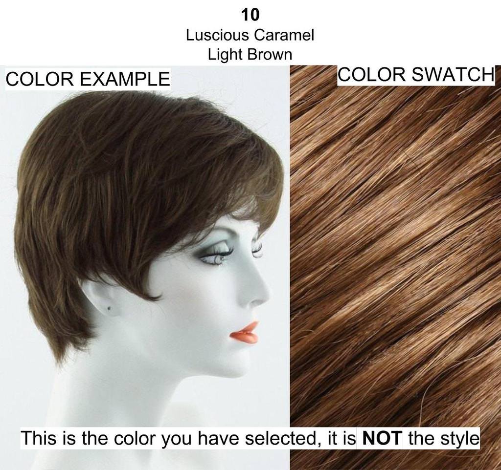 Breathless Ponytail Color 10 Luscious Caramel Easihair Hairpieces 8" - 10.5" Length Reversible Claw Clip Attachment Synthetic Straight Hair Layered Pony Clip On Bundle MaxWigs Hairloss Booklet