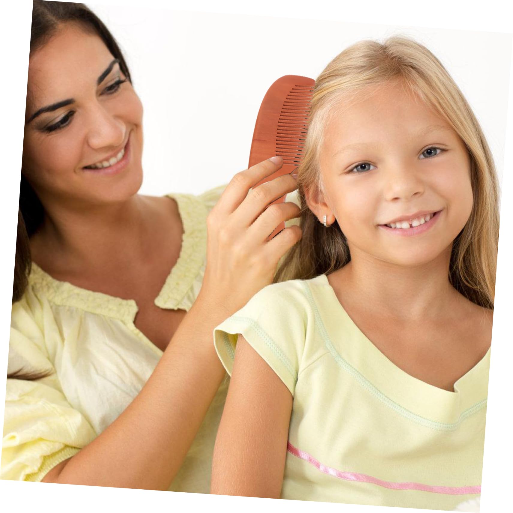 Hohopeti 2-Piece Baby Hair Brush and Comb Set Wooden Comb Wool Brush Newborn Hair Accessories