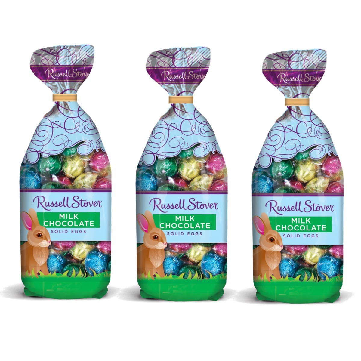 RUSSELL STOVER Easter Solid Milk Chocolate Eggs in Foil, 9