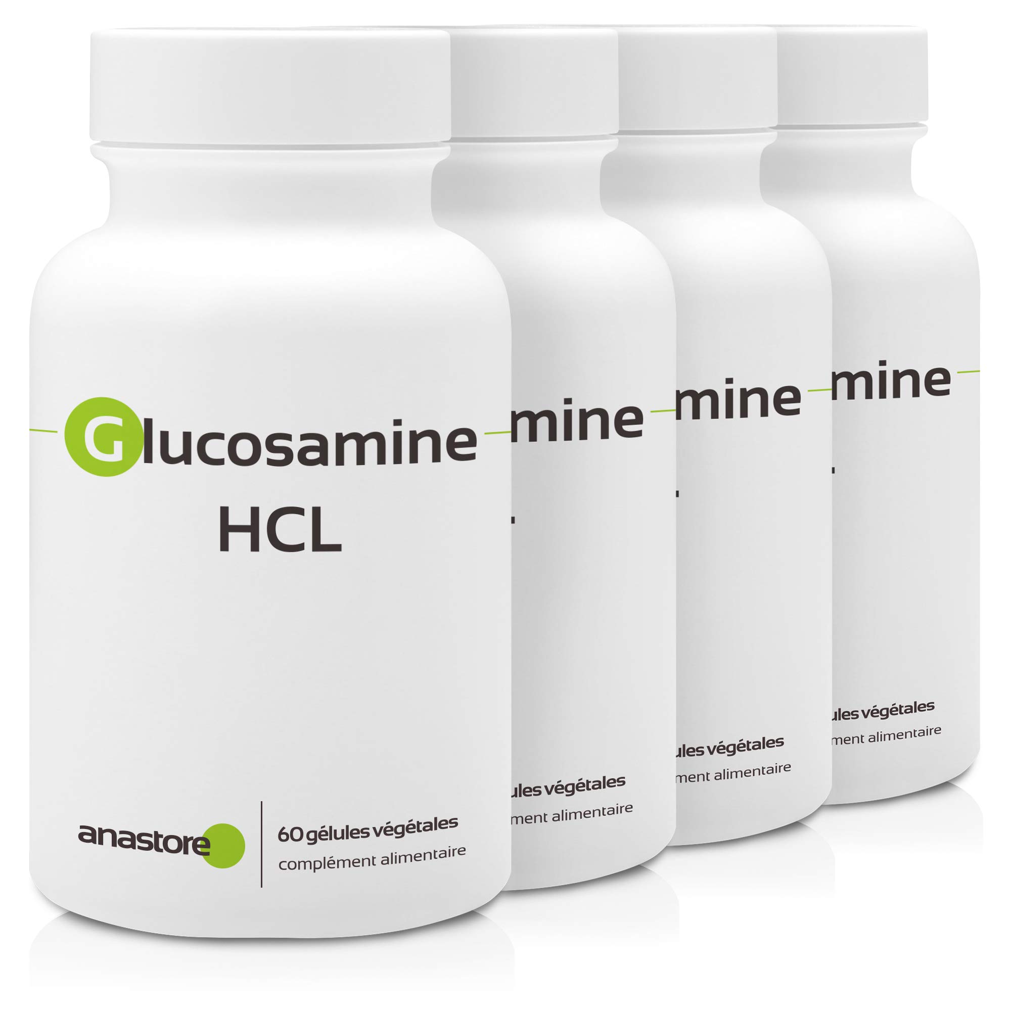 GLUCOSAMINE HCL * PACK 3+1 GRATUIT * 500 mg / 240 gélules * Anti-inflammatoire, Articulations (inflammation) * Garantie Satisfait ou Rembours * Fabriqué en France