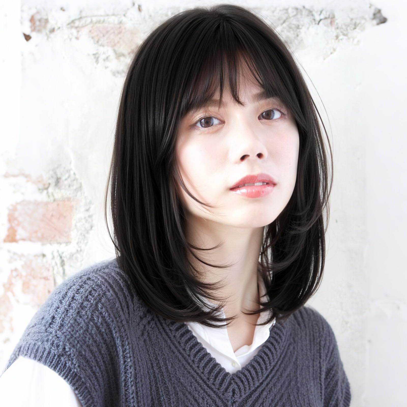 Amazon.co.jp: EMMOR 医療用ウィッグ フルウィッグ 人毛MIX 人毛