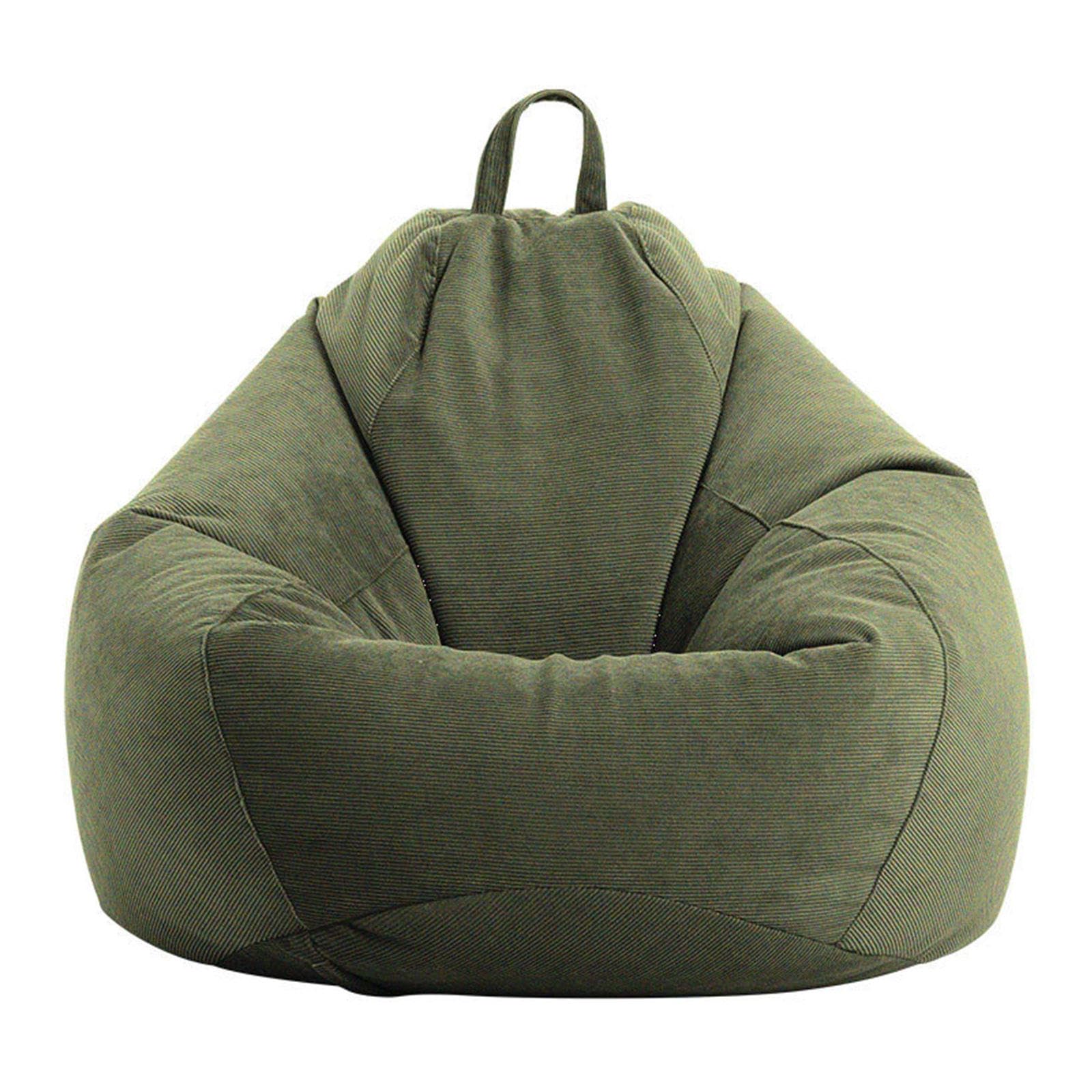 UNYQBFKM Bean Bag Chairs Cover (No Filler) Comfy Corduroy Large Bean Bag Chairs Covers Adult Bean Bag Lazy Sofa Couch Chairs Cover for Organizing Plush Toys or Memory Foam,D-80 * 90cm