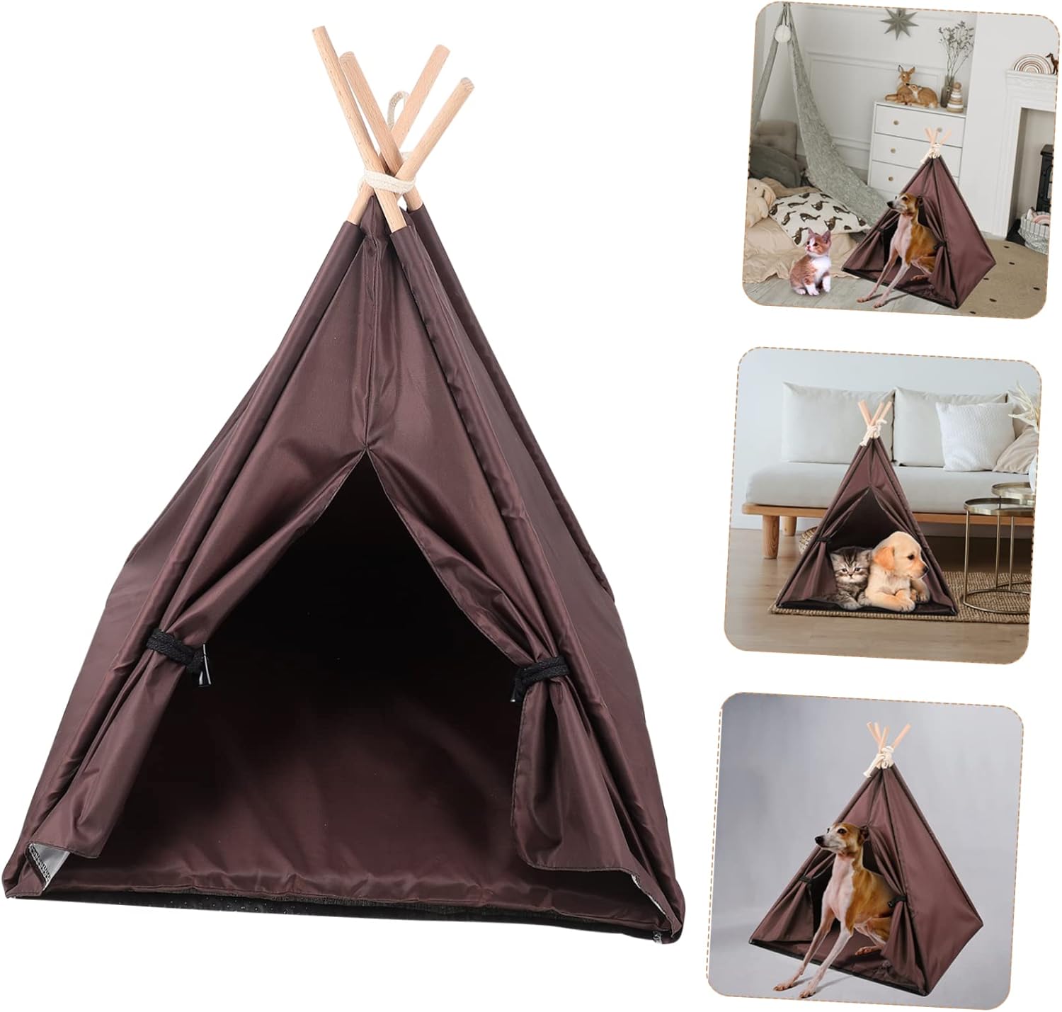 Mikikit Indoor Tent Indoor Tent Outdoor s Pet Teepee,Pet for Dogs Cats Decorative Kennel Washable Dog Cat Bed Outdoor s s