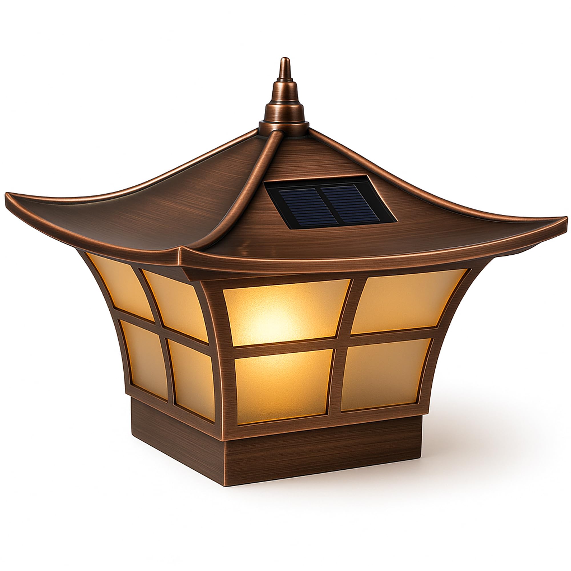 Classy Caps SL094 Ambience Solar Post Cap - Copper – High