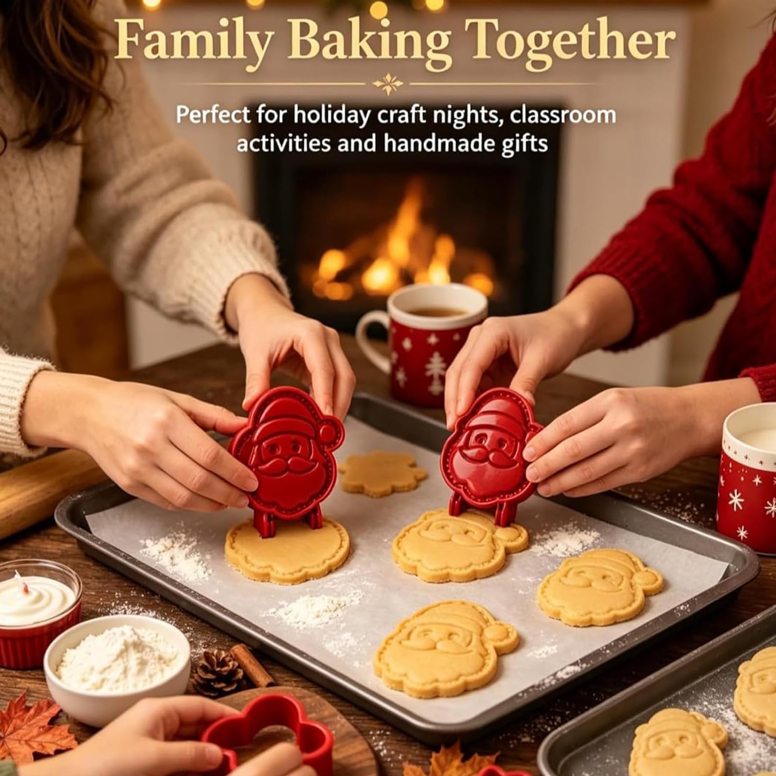 Stampo per Mini Torte a Mano, Set di Teglie DIY Natale Antiadese