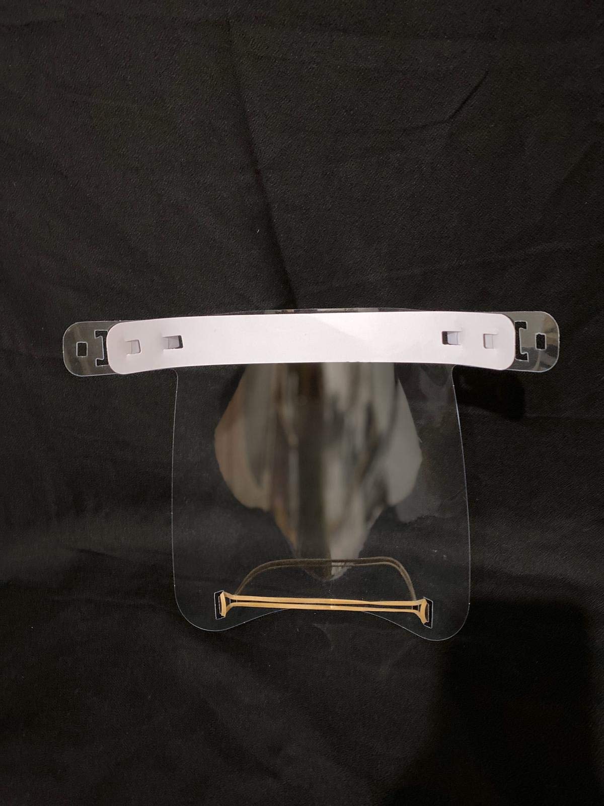 Pack de 10 Uds. | Pantalla Protectora Transparente | Visera protección Facial | Medida 37 x 20 cm| | Protección antisalpicaduras | con Sistema de Gomas