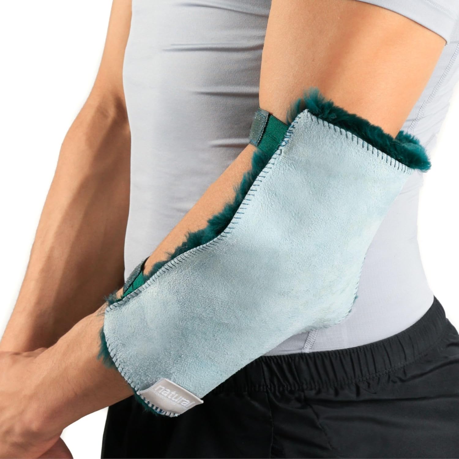 Natural Sheepskin Elbow Pads for Sore Elbows, Set of 2 | 100% Genuine Medical Grade Sheepskin Elbow Arm Pads Protectors for Pressure Relief & Bed Sores, Cornsilk, 11" x 17" x 1"