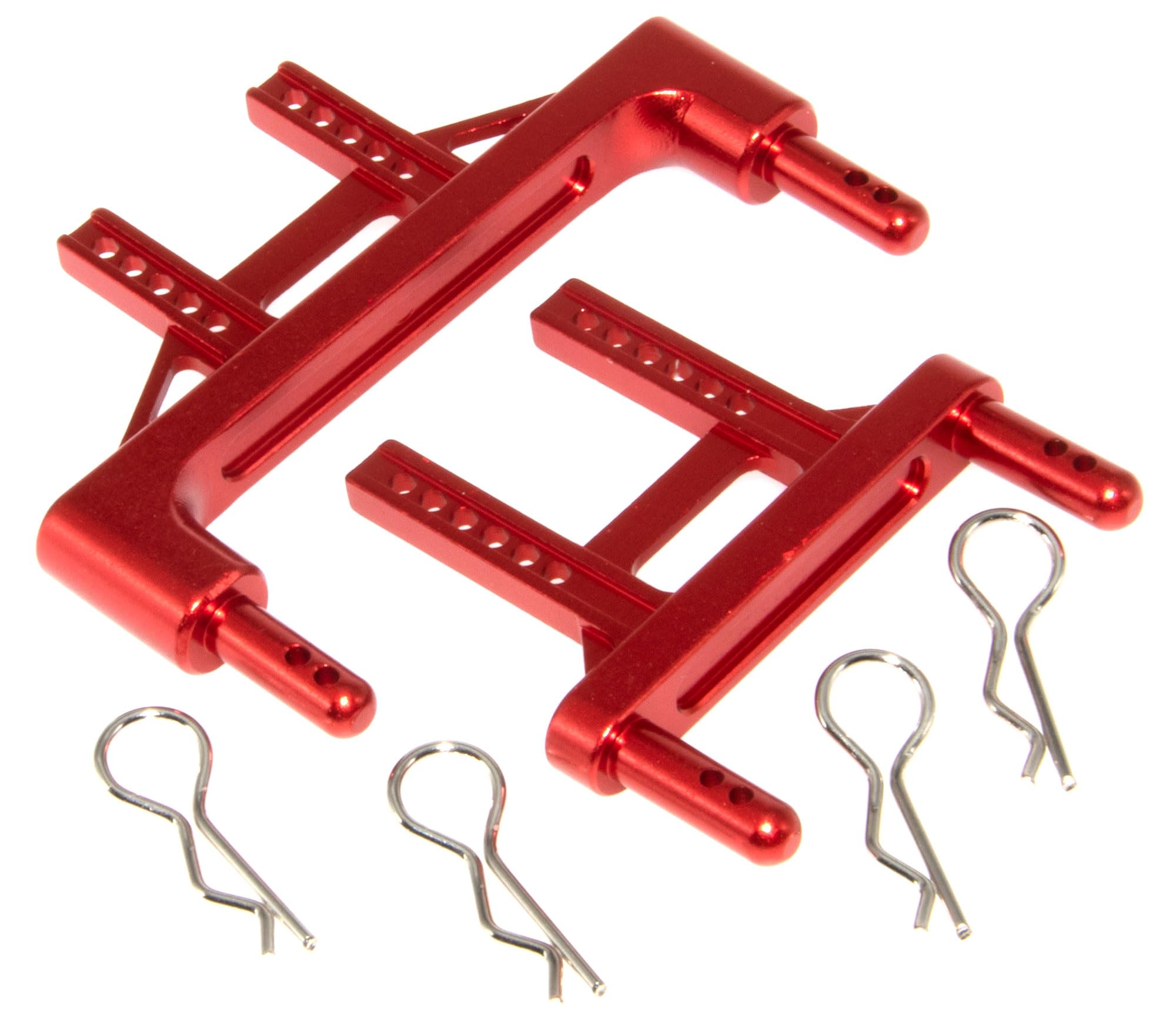 Body Post Mount Clips Compatible with SCY JJRC Part 1/16 Q130 Rc Car Aluminum Alloy Upgrade(Red)