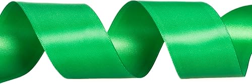 Vista 192 de Cinta de satén de poliéster de doble cara de color sólido, 1 pulgada de ancho, 100 yardas de largo, perfecta para bodas, envoltura de regalos, Oro