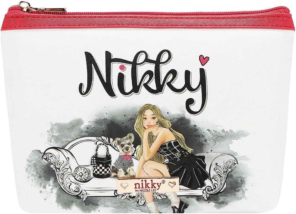 Nicole Lee NIKKY Professional Large Cosmetic Pouch, Main zipper (ANGEL FROM ABOVE)
