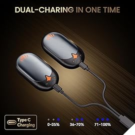 Magnetic Hand Warmers Rechargeable 2 Pack, Ergonomic Electric Hand Warmer, Up to 24hrs, Pocket Size Handwarmers,Warm Gifts for Raynauds, Golf, Men Women