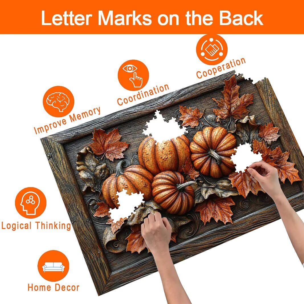 Puzzle Zucca, Puzzle 5000 Pezzi Adulti per Decor, Regalo Donna/Uomo -8888