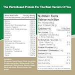 Active Green Pro® Poudre de protéines végétales + Verts (à base de plantes) Protéines avec pois, riz brun, citrouille, chia, épinards, Kale, Brocoli, Alfalfa (sans sucre), sans gluten, aromatisant à la vanille 18 Servants fabriqués au Canada
