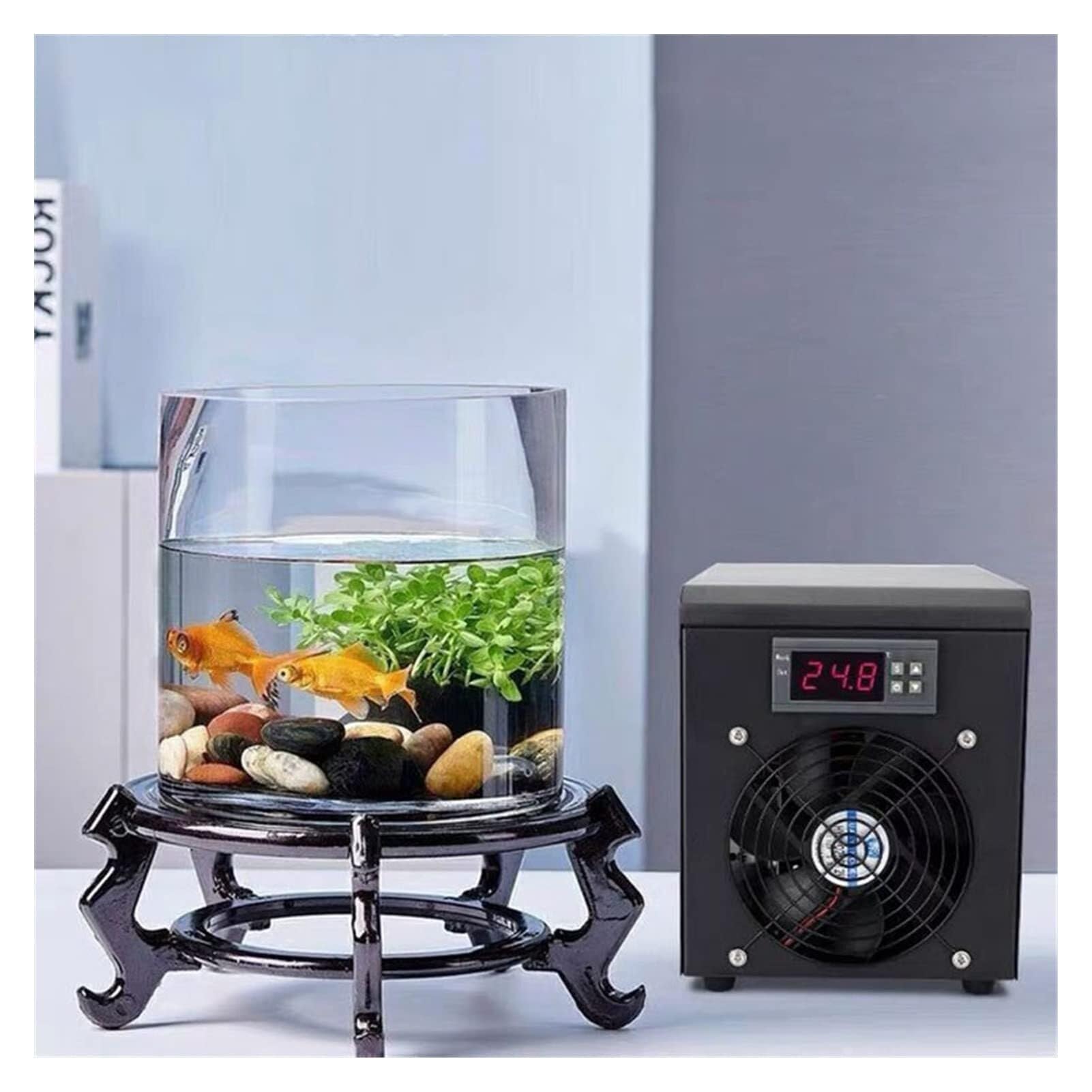 Enfriador de agua para acuario, sistema de refrigeración de 180 W para peceras de 60 L, control de temperatura constante para una refrigeración sostenible