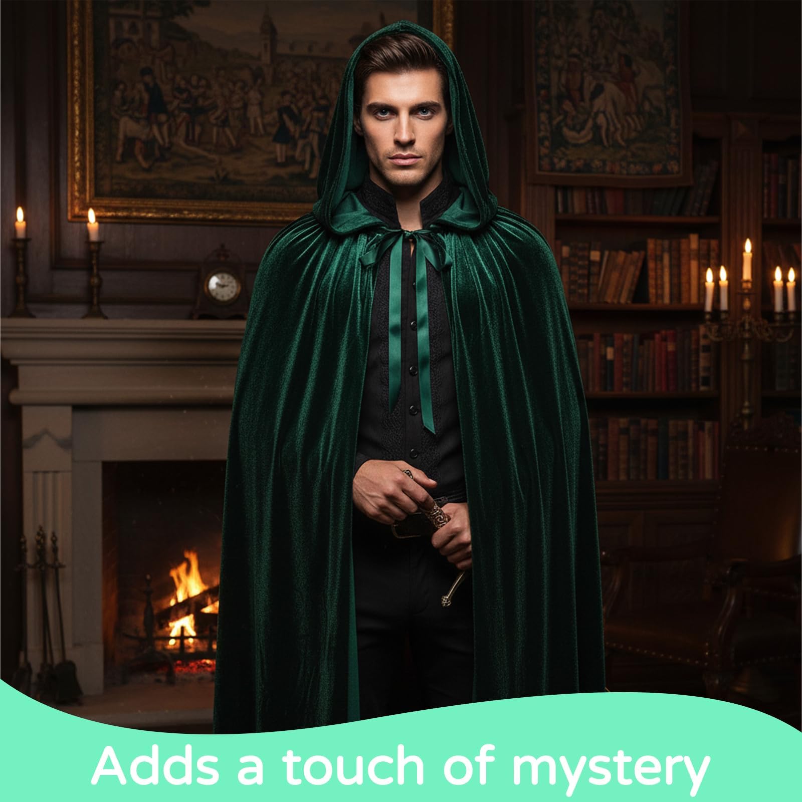 1 Piece 150 cm Green Cape - Image 4