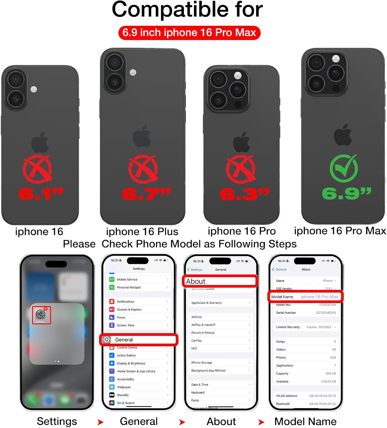 Leather Case for iPhone 16 Pro Max Case, Protective Slim with Kickstand Shockproof Phone Cases, Built-in Invisible Stand Compatible with iPhone 16 Pro Max 6.9'', Brown - Image 2