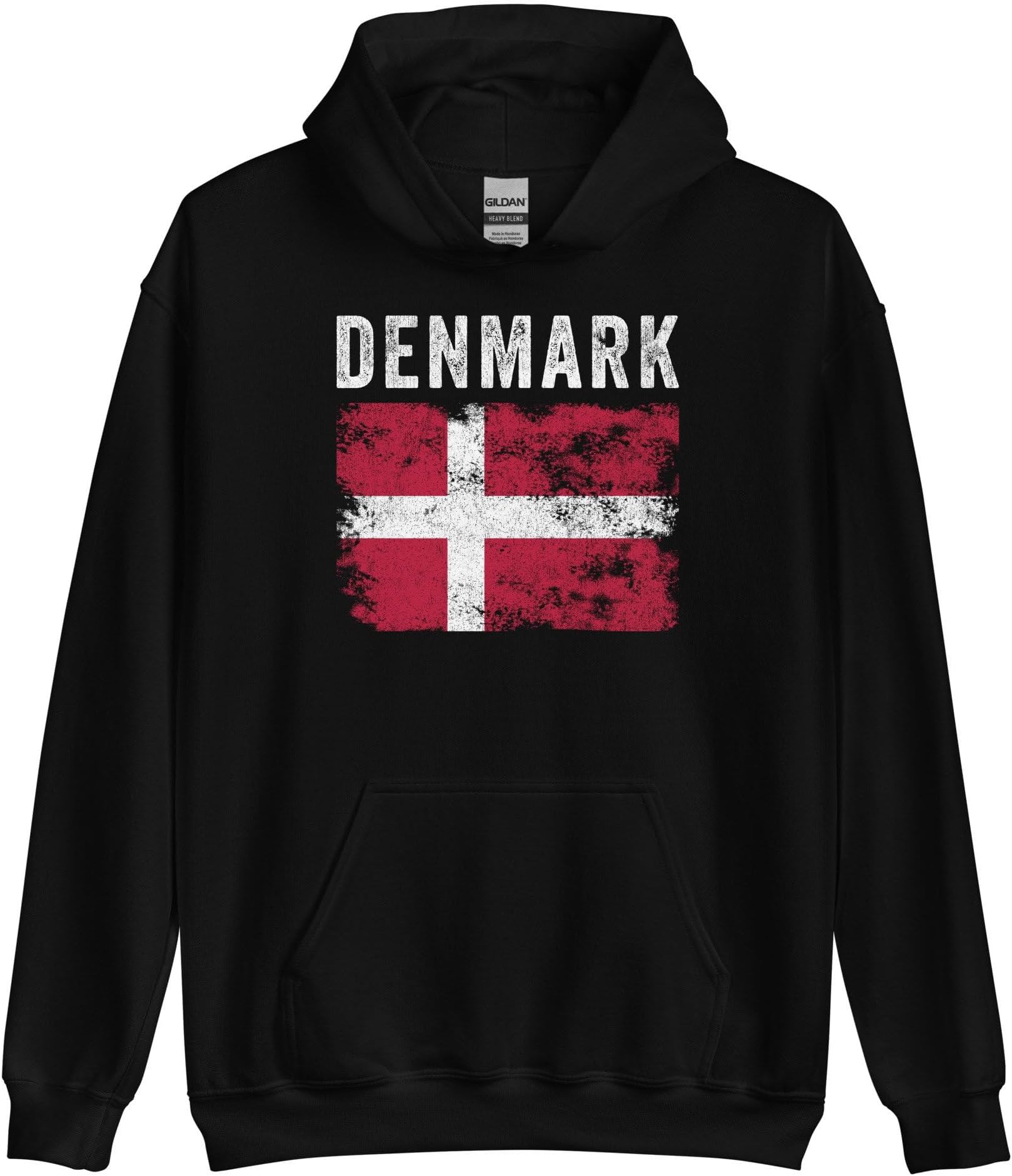 GenericDenmark Flag Hoodie Love My Country My Country In My Heart Design Danish Flag Pullover Hoodie