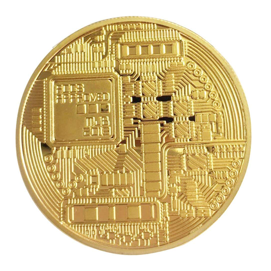 Moneda de Bitcoin Dorada/Plateada Moneda de Bitcoins física de Bronce  Moneda BTC Coleccionable （Dorado） : Amazon.com.mx: Juguetes y Juegos