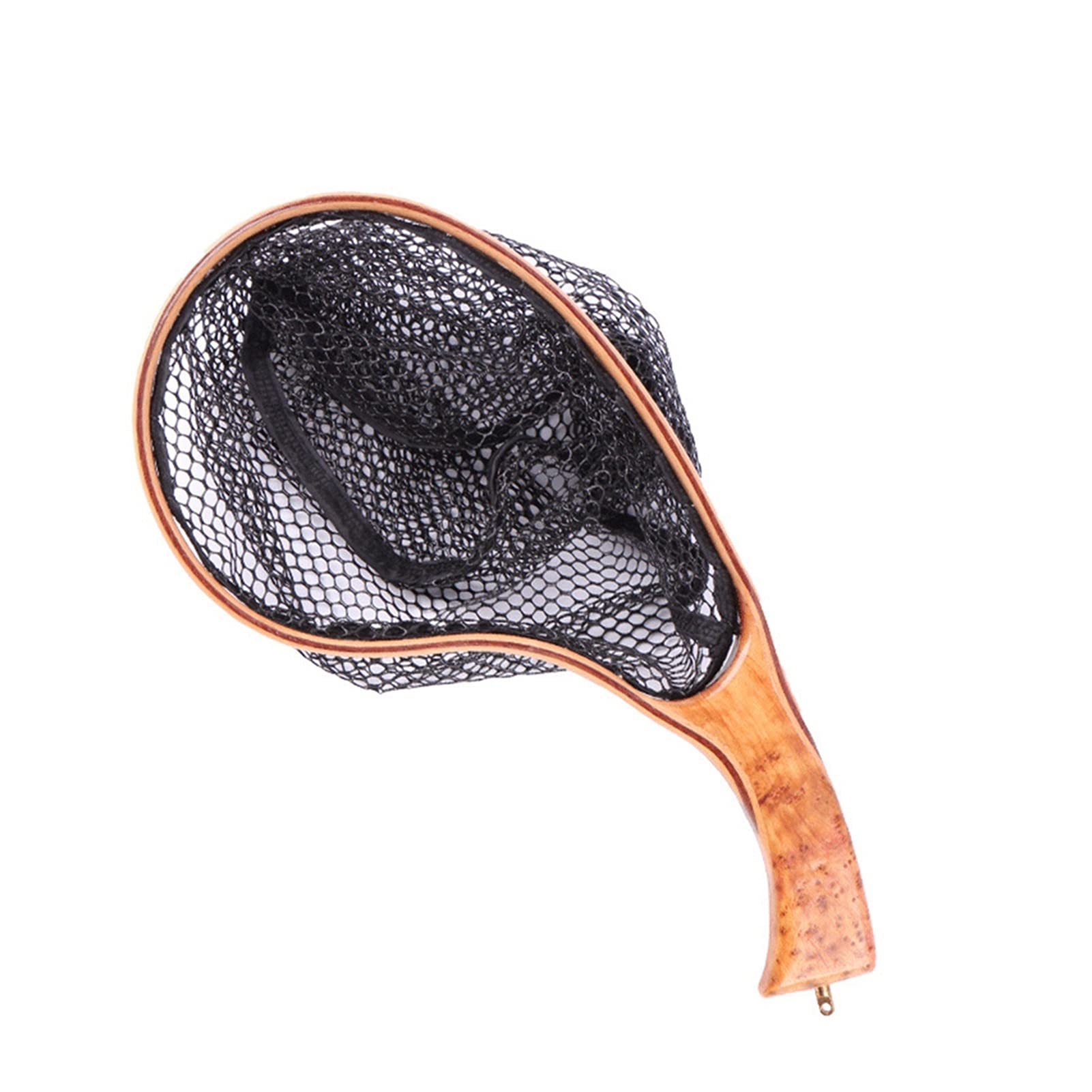 SUNMME Foldable and Retractable Fishing net Fishing Net Landing Catch Release Trout Net with Wooden Curved Handle Fishing Gear Trout Fishing Fishing Landing Net Trout Net Easy to Carry and Storage