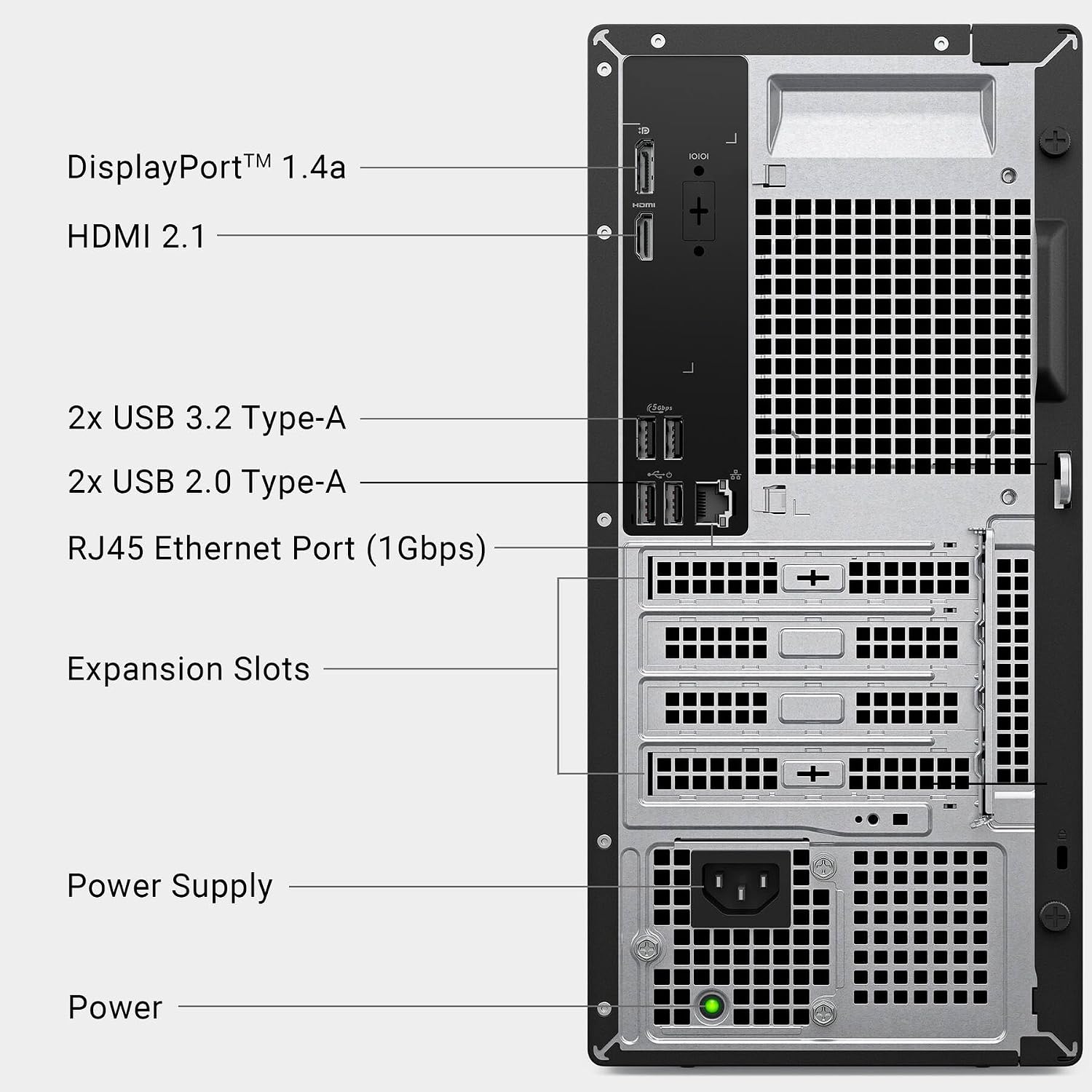 Dell Tower Desktop, NVIDIA RTX 5060, Intel Ultra 7 265F, 32GB DDR5, 1TB SSD 9 71p6c67OdPL. AC SL1500