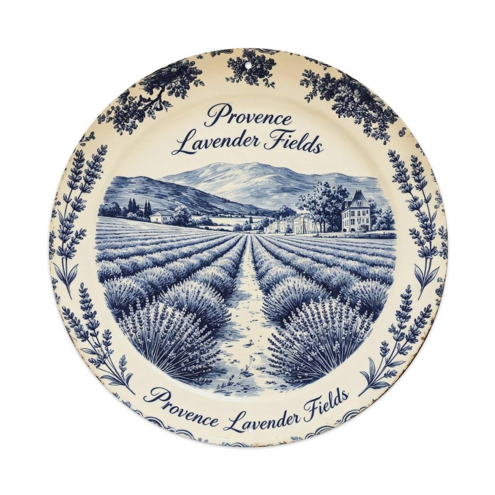Provence Lavender Fields Metal Tin Sign Plaque