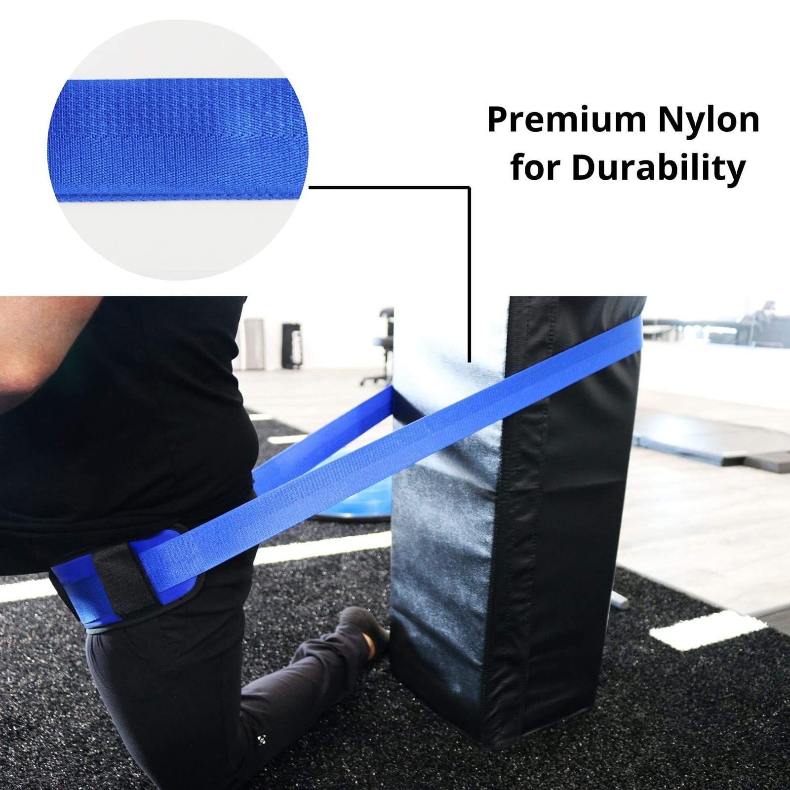 NICHOY Cintura per allentamento articolare, Cintura ausiliaria per Tecnica Cintura per Trattamento Mulligan, per Pratica terapeutica Riabilitazione, Stretching(Color:Blue,Size:10ft)