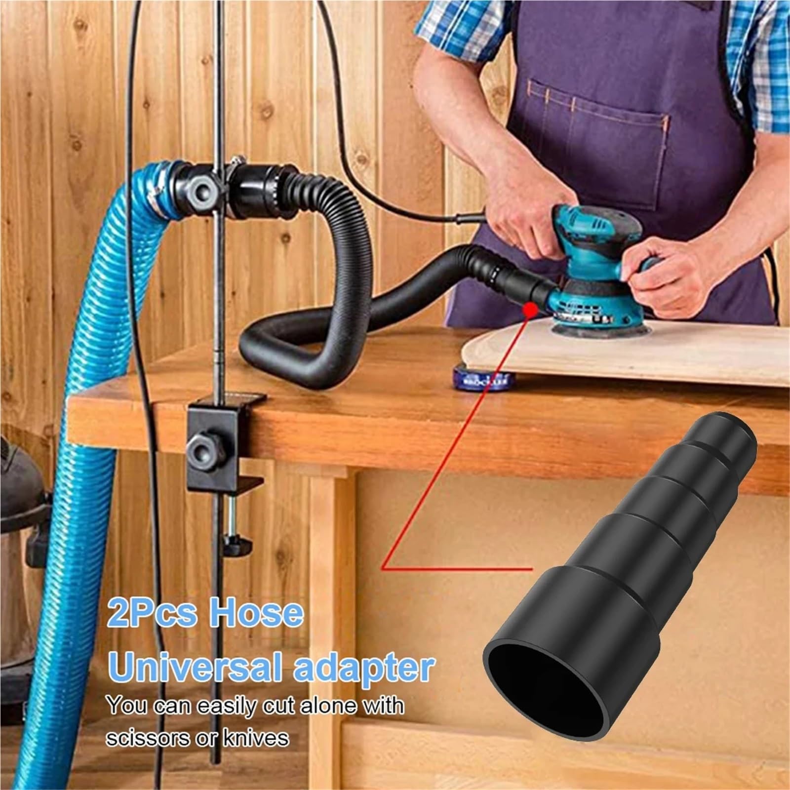Adaptador Universal Convertidor Manguera De Aspiradora Compatible con Accesorio De Montaje De 50/42/34/30/23mm(18 pcs 4 Layer)